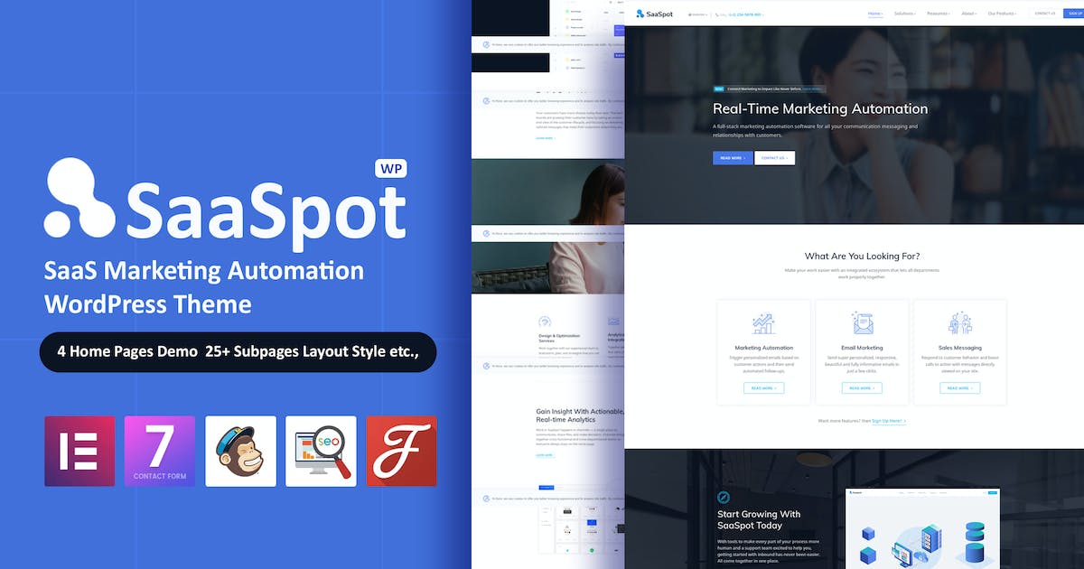 SaaSpot – SaaS Marketing Automation WordPress Theme